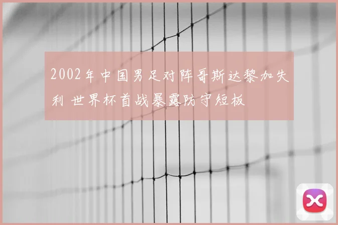 2002年中国男足对阵哥斯达黎加失利 世界杯首战暴露防守短板