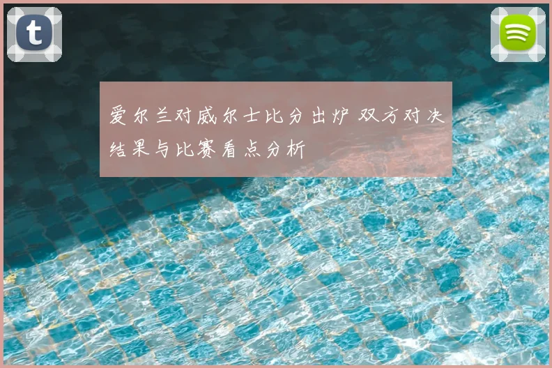 爱尔兰对威尔士比分出炉 双方对决结果与比赛看点分析
